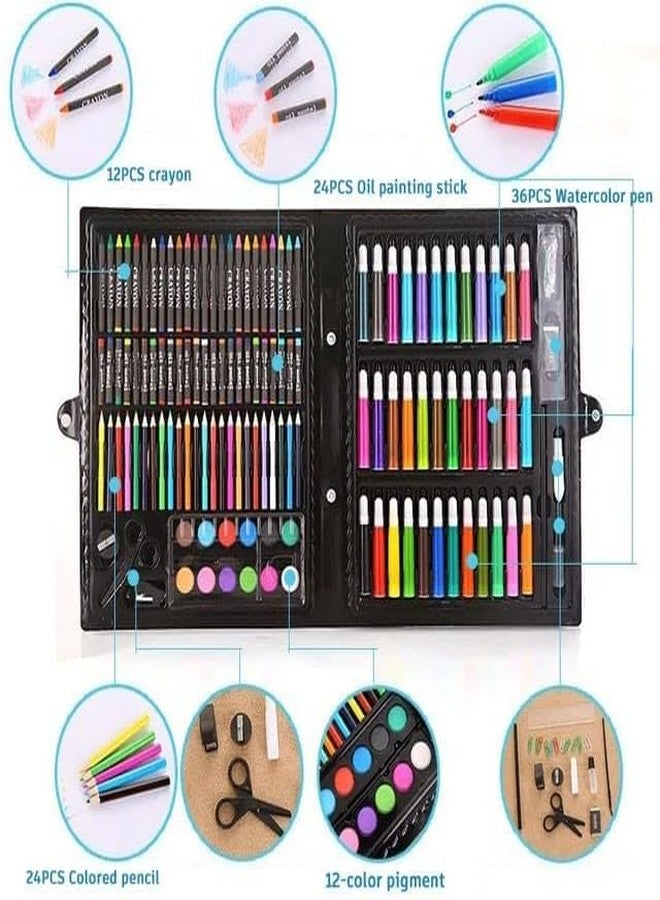 TONY STARK Kids Birthday Return Gift - 150-Piece Art Set (Pack of 5, Black) with Color Pencils, Oil Pastels, Crayons, Sketch Pens, Watercolors & Drawing Tools | Art & Craft Kit for School - Image 4